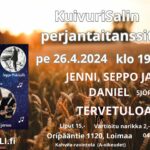 Kuivurisalilla 26.4 Jenni & Seppo Mäkikalli ja Daniel Sjöroos